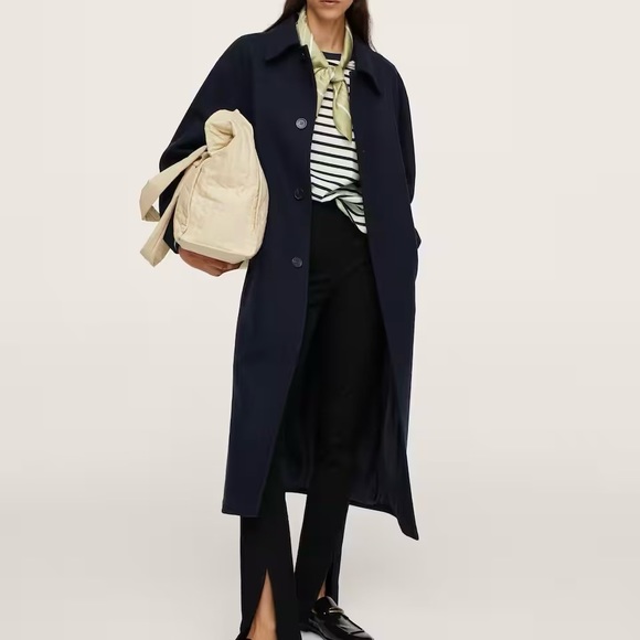 MANGO Oversize Wool Coat - Picture 4 of 11